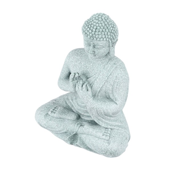 Liten Buddha-dekorasjon Utsøkt håndverk Buddha-pynt i grønn sandstein for bønn Buddha for fisketank