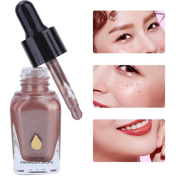 Glansfull flytende highlighter ansikt leppe øye lysende illuminerende vanntett concealer 06#