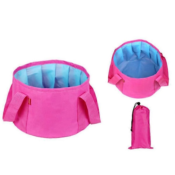 Hopfällbar Vattenhink, Hopfällbar Vattenpåse för Diskbänk, Camping, Trädgård, Fiske, Strand, Picknick, 15L Röd