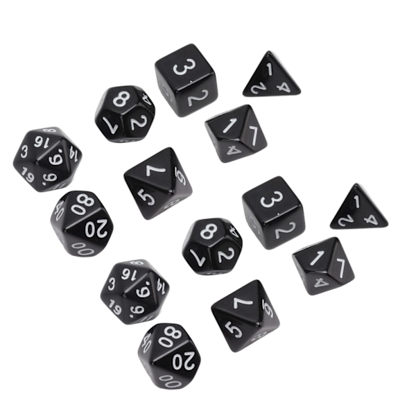 14 stk. Multi Facet Terninger Hvide Tal Digital Terninger Brætspil Lærende Terninger Sæt