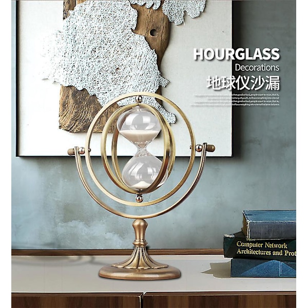 Metall Timglas Timer Glas Timglas Sandglas En Timme Vintage Vardagsrum
