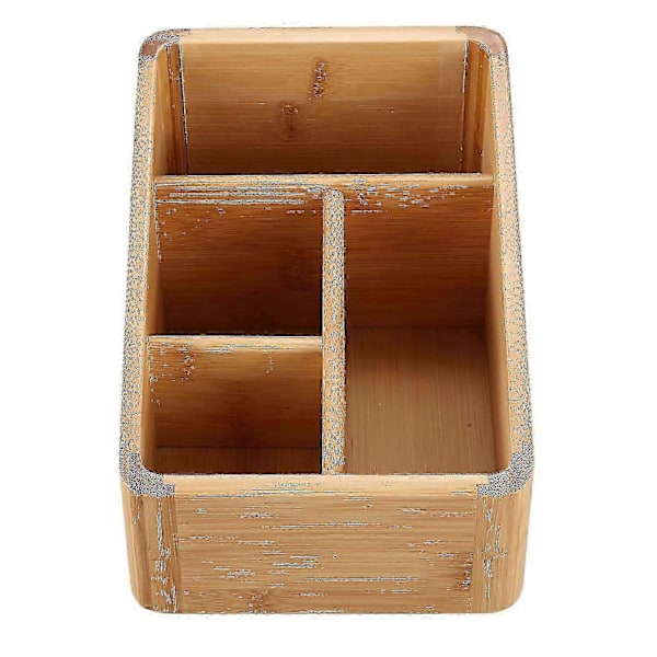 Fjärrkontrollhållare Nyckelsamling Kosmetika Kvittens Inkludering Organizer Förvaringslåda Trälåda Organizer Låda