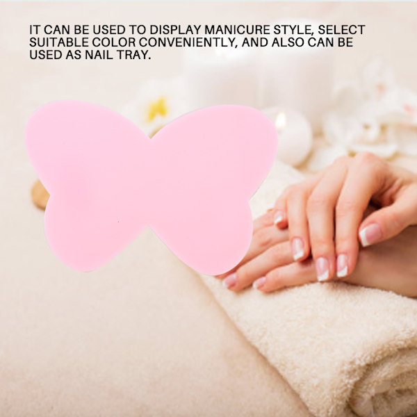 Manicure-værktøjssæt DIY neglekunst-displayholder neglelakbakke neglekunstværktøj pink sommerfugl