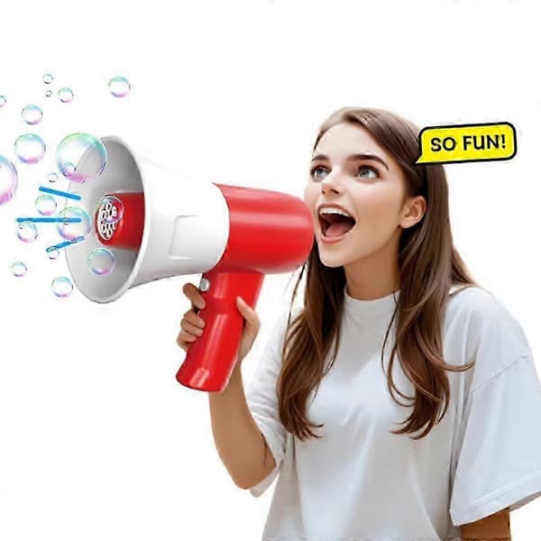 25-26 Bubble Machine Toys, Bubble Gun with LED Light and Music Red