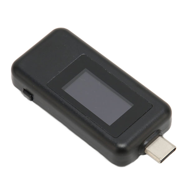 USB Spændingsstrømtester 4‑30V 0‑5.1A digitalt LCD-skærm Nøjagtig måling USB-tester til telefon, tablet, bærbar, sort