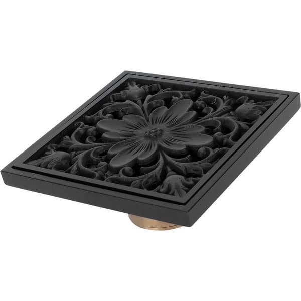 10x10 cm Sort Kobber Gulvafløb, Lugtfrit til Badeværelse, Hotel, Hjem
