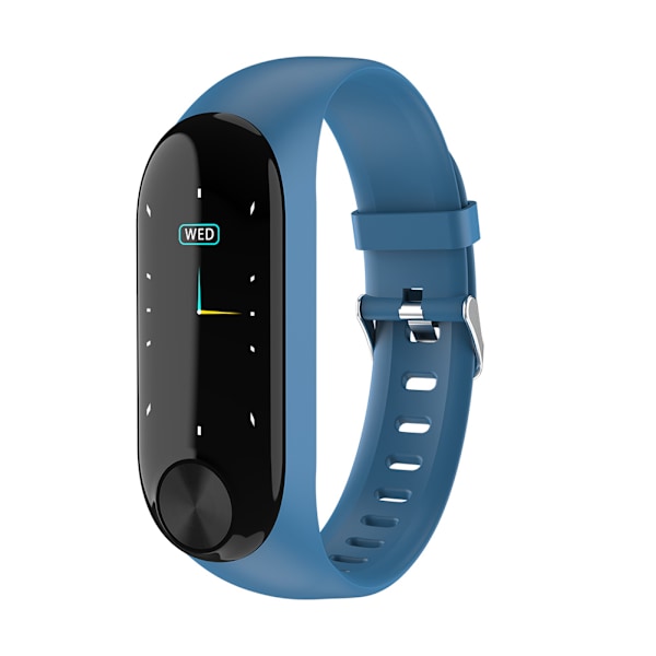 Farve skærm smart armbånd hjertefrekvens tracking blodtryk søvn monitor armbånd (blå)