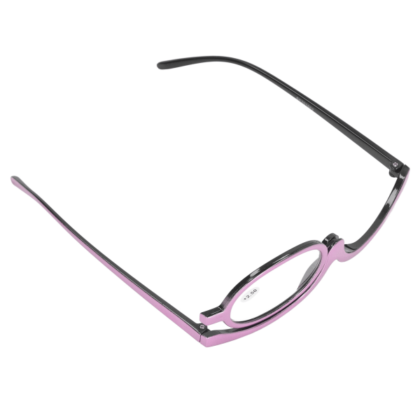 Sminkglasögon Utbytbar reptålig lins Lättviktsläsare för kosmetika för kvinnor med case Lila +2,50
