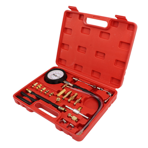 Fuel Injection Pressure Tester Kit 0 to 140PSI Fuel Injection Pump Diagnostic Tool for Automotives