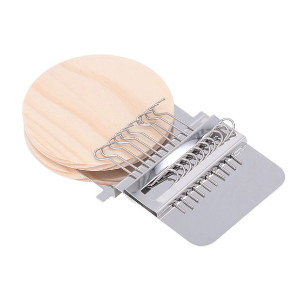 10 krokar Mini vävstol maskin hushåll liten vävstol maskin med 6,5 cm träbräda för handhantverk DIY vävning rostfritt stål