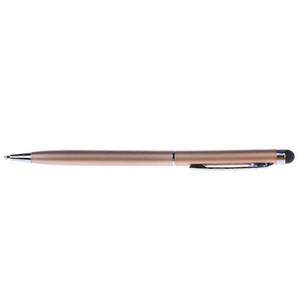 2 x Kapacitiv Pen Pekskärm Stylus Penna för Pad Telefon Laptop guld