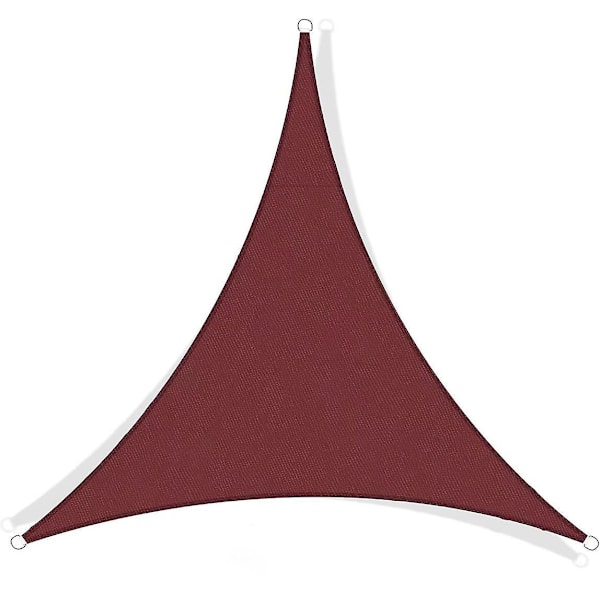 Waterproof Triangular Shade Sail for Outdoor Camping and Garden - Dark Red, 3x3x3m