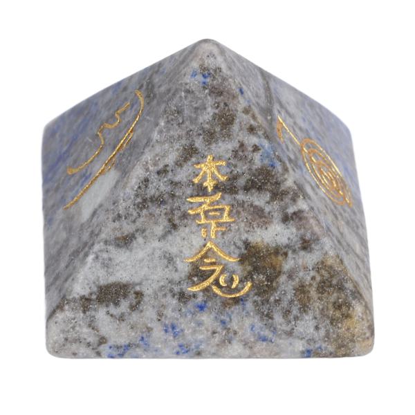 Pyramid Energy Generator Attract Wealth Prosperity Release Negativity Crystal Pyramid for Office Bedroom Car Lazurite