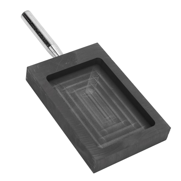 Grafittstøpeform Metallstøpeform digel med håndtak for smelting av raffinering Gull Sølv Kobber 4,13 X 2,76 X 0,39 tommer
