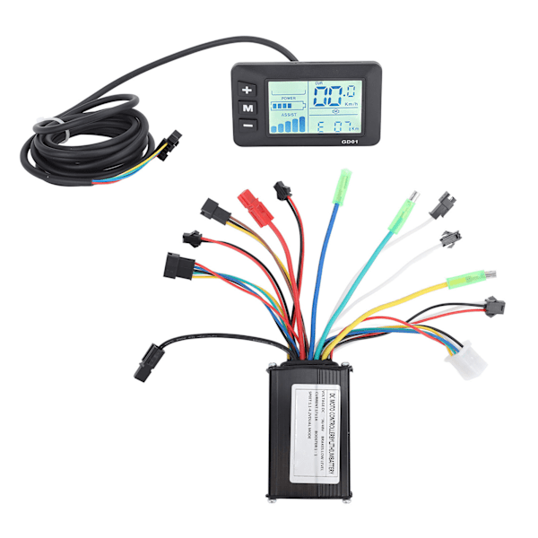 Sähköpyörän litiumuunnospaketti 17A 3 tilaa moottorin ohjain GD01 näyttöpaneeli FT 8C magneettilevy 109R peukalo kaasukahva 250W - 350W moottorille