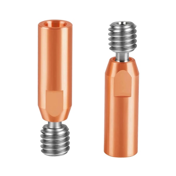 Ender 3 Heatbreak Helt i Metall Smidig Uppgradering Titan och Koppar Bimetall Hals Munstycke för Ender 3 V2, Ender 3 Pro, CR10 3D-skrivare Hotend (2-pack)