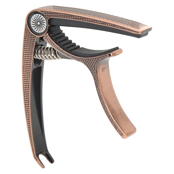 6-strenget akustisk Capo Højstyrke Metal Universal Electric Guitar Capo for Performance rødt kobber