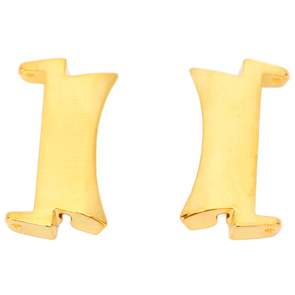 1 par/set rostfritt stål remanslutning adapter för Galaxy Watch 4 armband anslutningsdel guld
