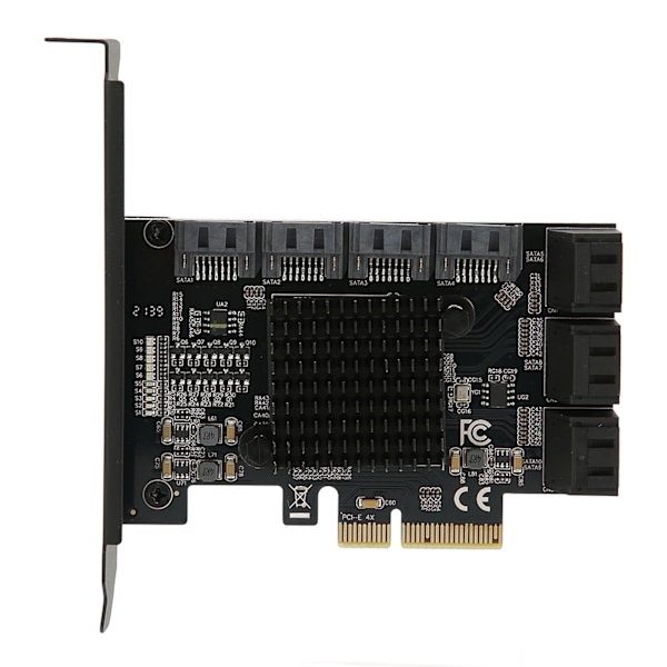 Adapterkort 6 Gbps PCIE 4X till 10 portar SATA3.0 Multi Port Hårddisk Adapterkort för Windows för Linux för OS X