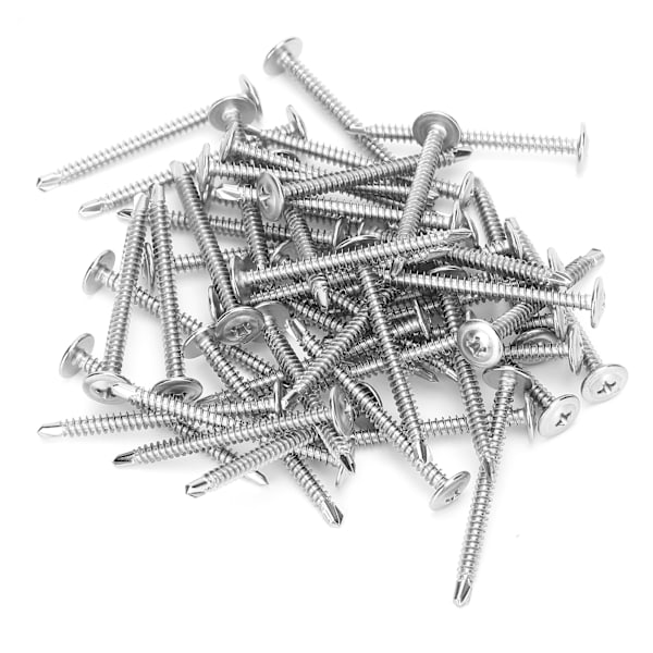 250 stk. selvskærende skruer 410 rustfrit stål M4.2x50 mm krydsskrue AntiRust Korrosionsbestandig
