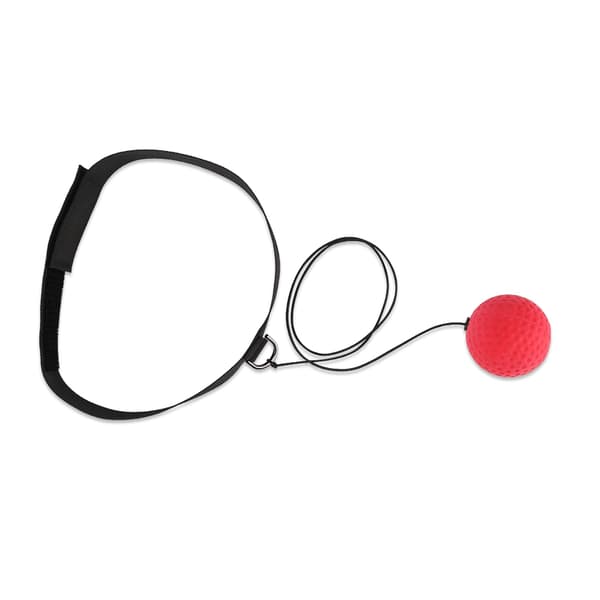 Boxningsutrustning Fight Punch Reflexboll med Pannband för Träning Boxning Stress Relief Röd