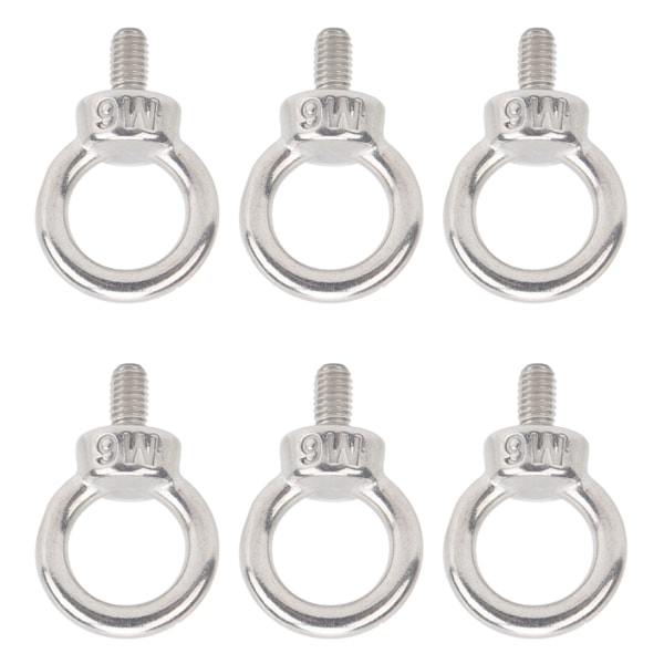 10 stk M6 Løfteøje Ring Bolte Skrue 304 Rustfrit Stål Fastener Tilbehør Dele