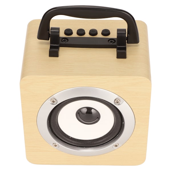 Bärbara Bluetooth högtalare Kraftig bas Stereo Retro Trådlös minihögtalare i trä för fest utomhus