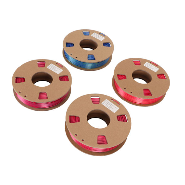 4 ruller silke dobbelt farve filament PLA filament 1,75 mm rød guld rød grøn rød blå grøn 3D printer filament bundt