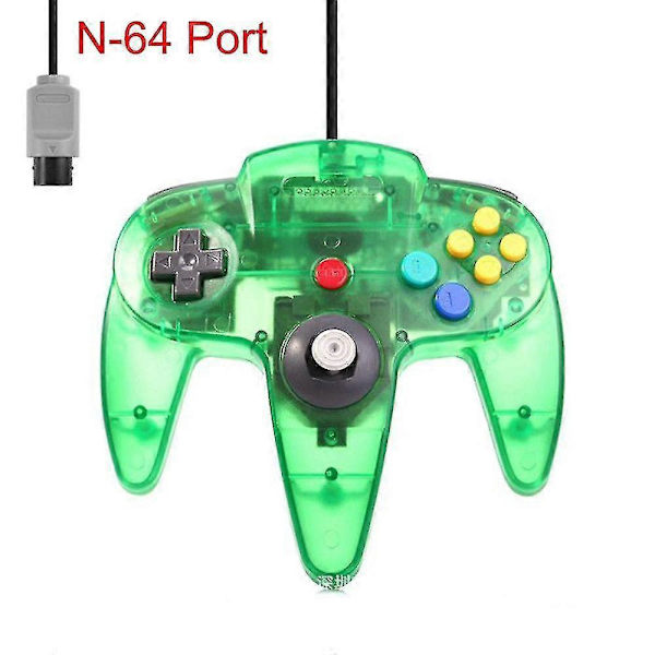 2-pack Klassisk Trådbunden N64-handkontroll Retrospel 64-bitars Gamepad Joystick Ersättning 071pc