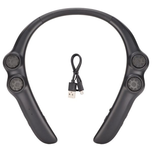 Trådlöst halsbandsheadset IPX4 vattentät stereo Bluetooth 5.3 halsbandshörlurar med brusreducerande mikrofon