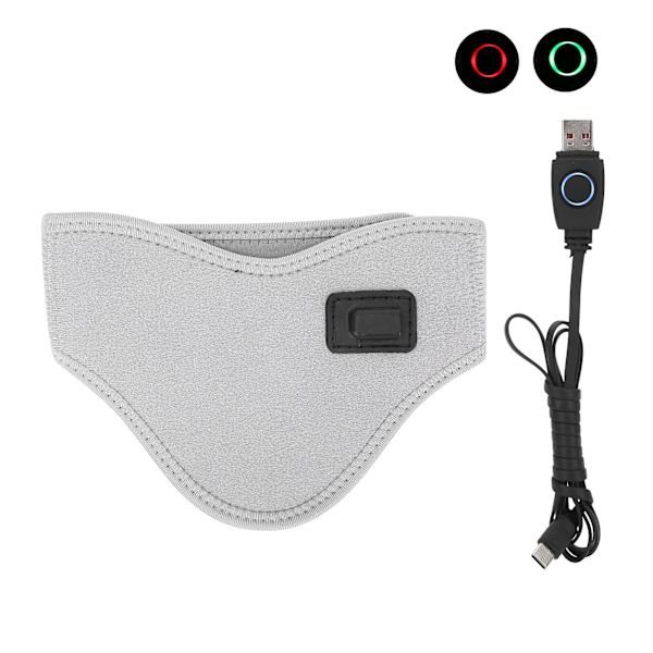 Uppvärmd nacklindning Lindra nacksmärta Värmeterapi Justerbar USB uppvärmd halskrage Grå