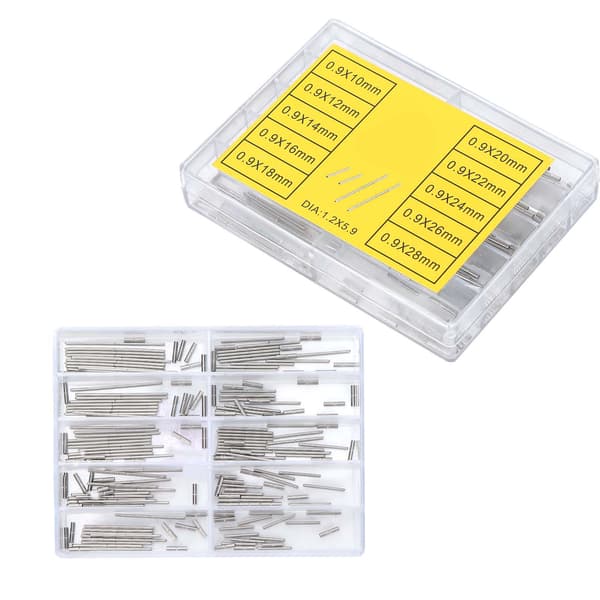 100 stk. Ur-rørstift Legering Urrem Rem Lås Link Stift Forbindelsesaksel 0,9 mm 10‑28 mm