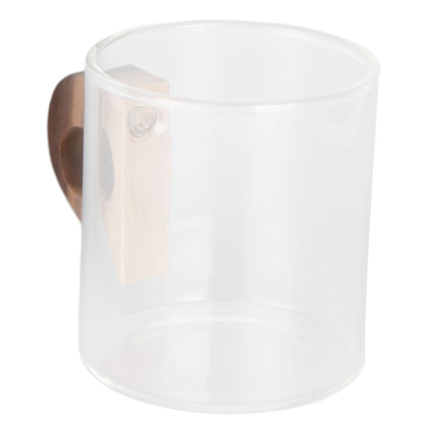 Lasiset kahvikupit, lämmönkestävät vesimukit, puukahvalla, kotiin, matkoille, keittiöön, ravintolaan, 280 ml