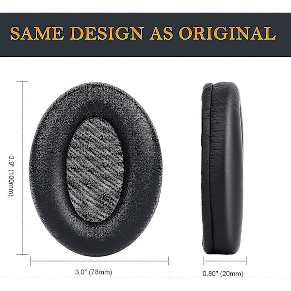 Ørepuder Udskiftning til Sony WH-1000XM3 1 Par (Sort)