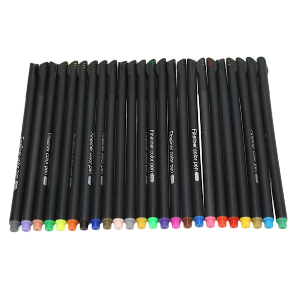 24 Fineliner- set 0,4 mm ohut kärki 24 väriä akvarellimuotoilu mikroviivakynät Precise Control marker -kynät