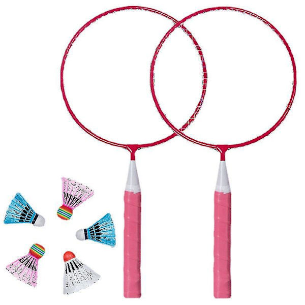 Set för barn med 2 juniorracketar, 2 fjäderbollar och cover