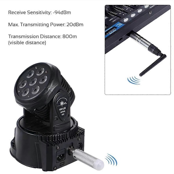 Trådløs DMX512 Sender Modtager EU Stik