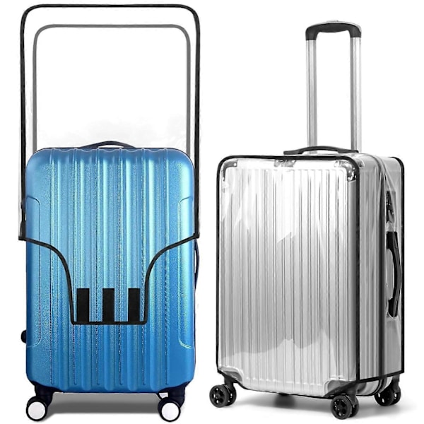 Transparenta Resväskeskydd, Skyddande Resväskefodral, PVC Resväskeskydd, Vattentätt, Transparent, Dammtätt 5.22 26 tum