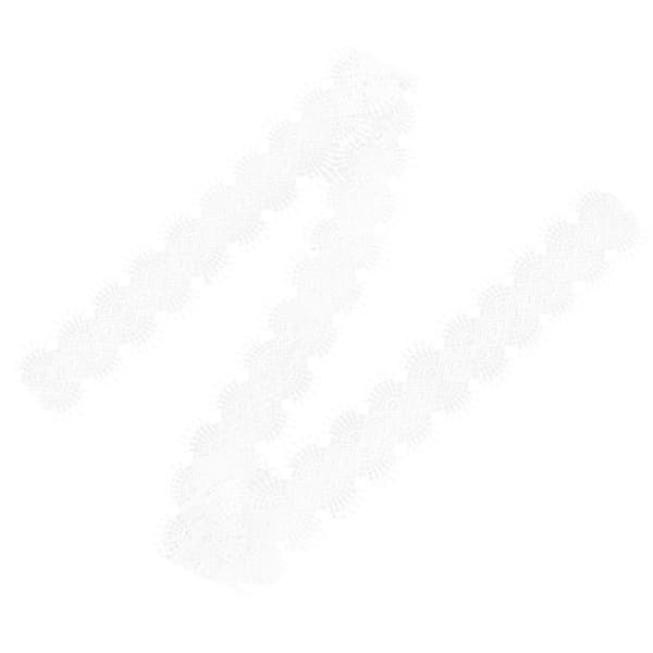 Vit spetsband silverpaljetter spetsband bröllopsdekoration 10 yards 5 cm bredd