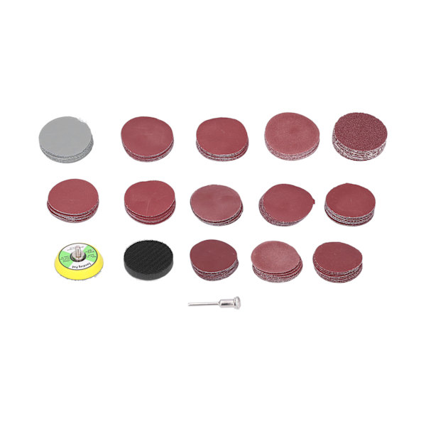 133 st sandpappersskiva kit polering med slippapper slippapper rund 2in DM05601281