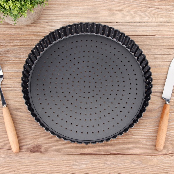 Husholdningsfortykning non-stick kulstofstål Pizzaform Bagepande Bakkeværktøj til køkken (L (9 tommer) )