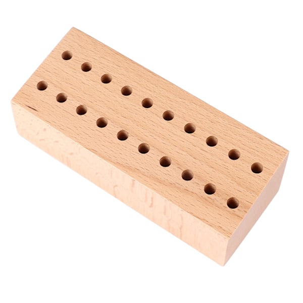 Skruetrækker Tang Organizer 20 Huller Bøg Træ Display Stativ Base Træ Cutter Holder Rack til Opbevaring