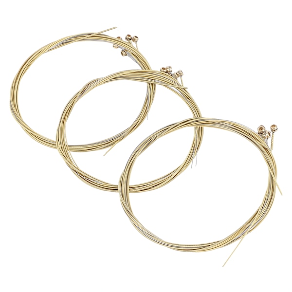 3Set Universal Steel Acoustic Folk Guitar Strings Replacement Musical Instrument Accessories 3Set Brass Strings