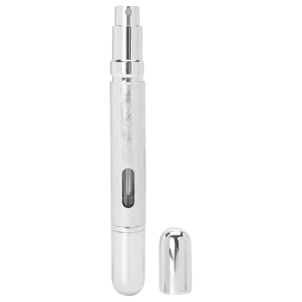 Resa bärbar tom sprayflaska utsökt påfyllningsbar parfymflaska 6ml (silver)