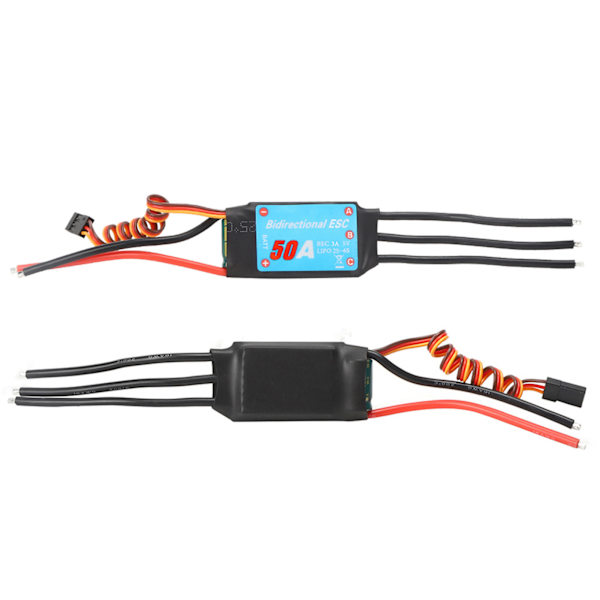 Toveis børsteløs ESC elektronisk hastighetskontroller for RC-bil, skip, undervannspropell (50A) 50A