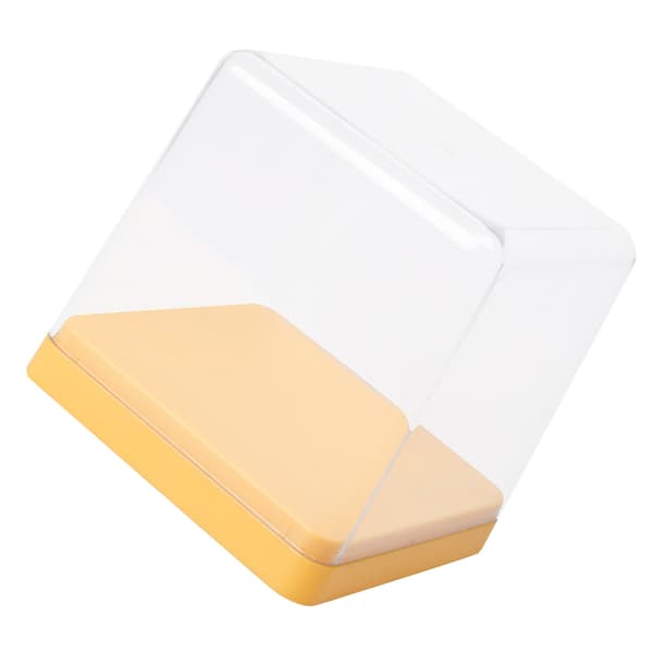 Figurer Display Förvaringslåda Transparent Skydd Dammtät Stapelbar Figur Samlingsbox Gul