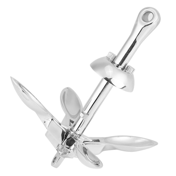 0,7 kg rustfrit stål båd foldbar grapnel anker docking hardware til marine yacht