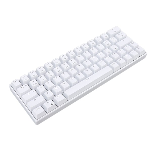 Mekanisk tastatur 64 taster trådløs 2.4G BT3.0 5.0 Type C kablet tilkobling ergonomisk design hvitt tastatur lineær handling bryter