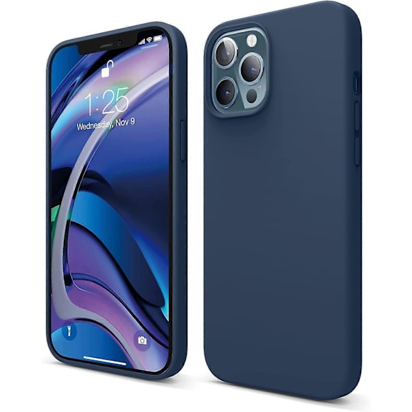 Dww-Flydende Silikone Cover Kompatibelt med iPhone 12 Pro Max (6,9) Premium Silikone Etui, Fuld Beskyttelse