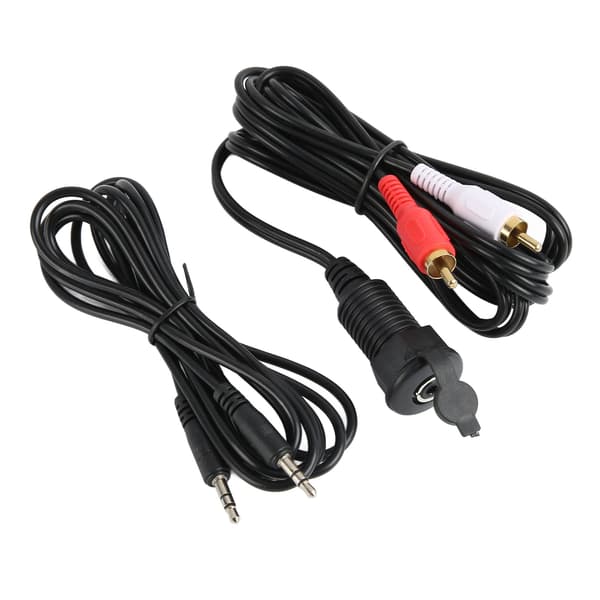 2m/6.56ft AUX Panelmonteringskabel 3.5mm til 3RCA Instrumentbræt Panel Flush Mount Kabel til Bil Båd Motorcykel